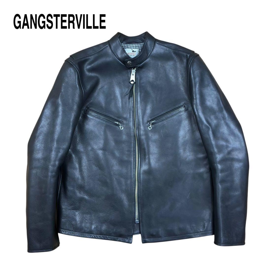 GANGSTERVILLE シングル レザー ライダース ジャケット M