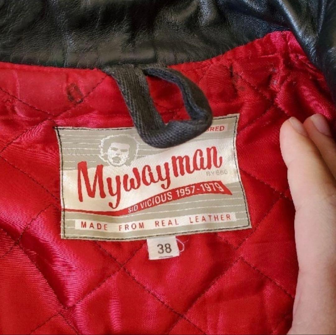 Mywayman シングルライダース 38 シドジャン666 punks レザー