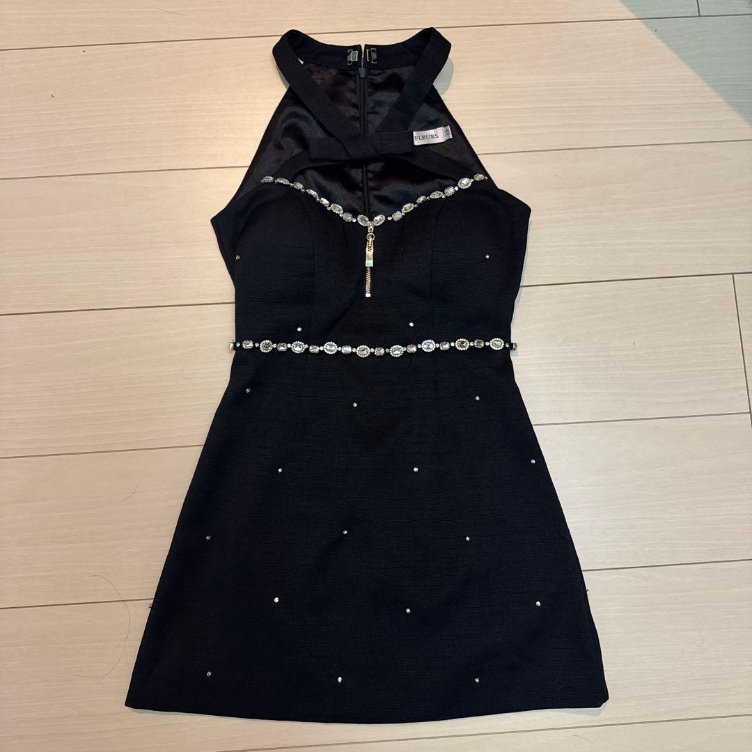 ROBE de FLEURS ブラックナイトドレス　XSサイズ