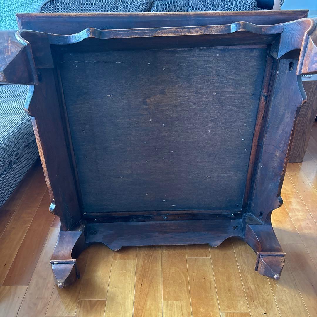 クラシック木製　座卓 銅板