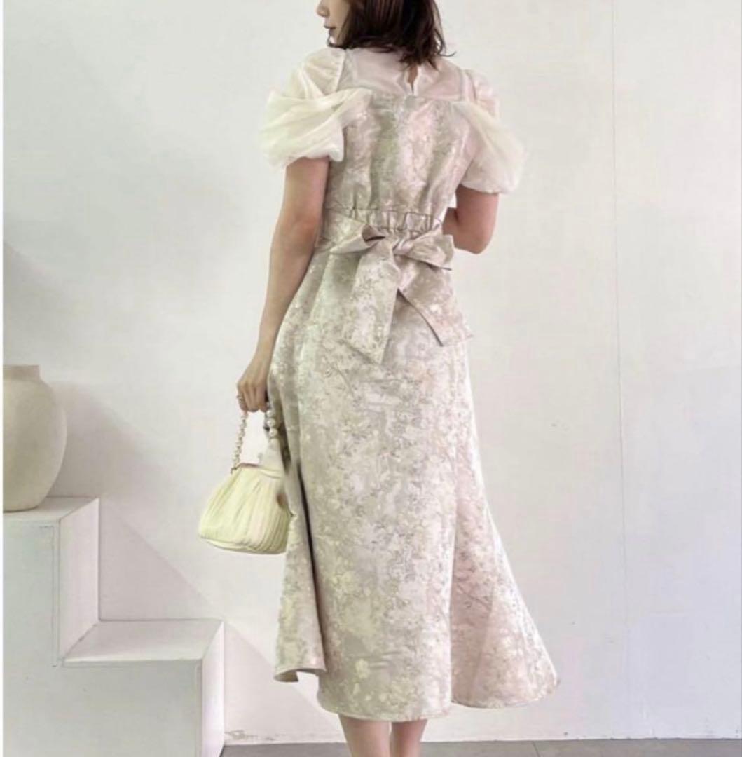 dazzlin シアーベールジャカードワンピース