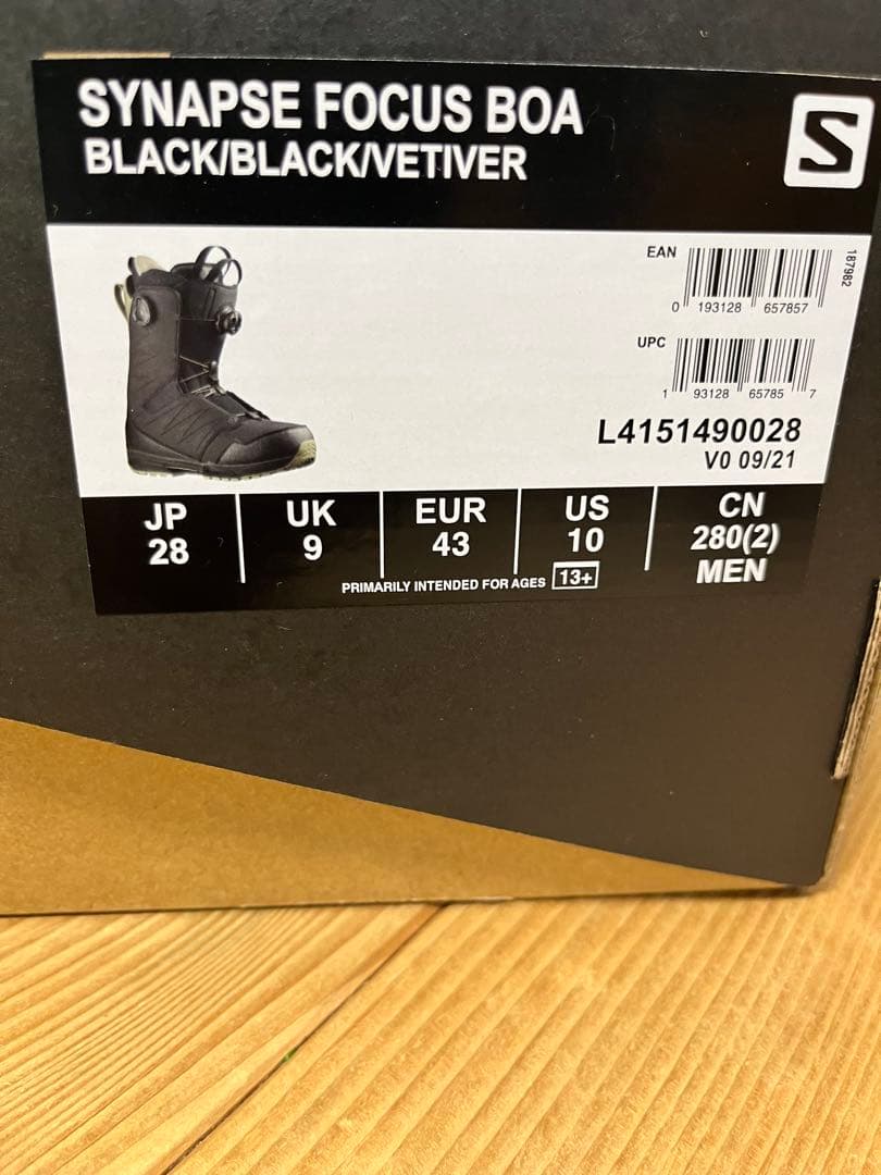 サロモン　スノーボードブーツ　シナプスフォーカスボア　28.0㎝