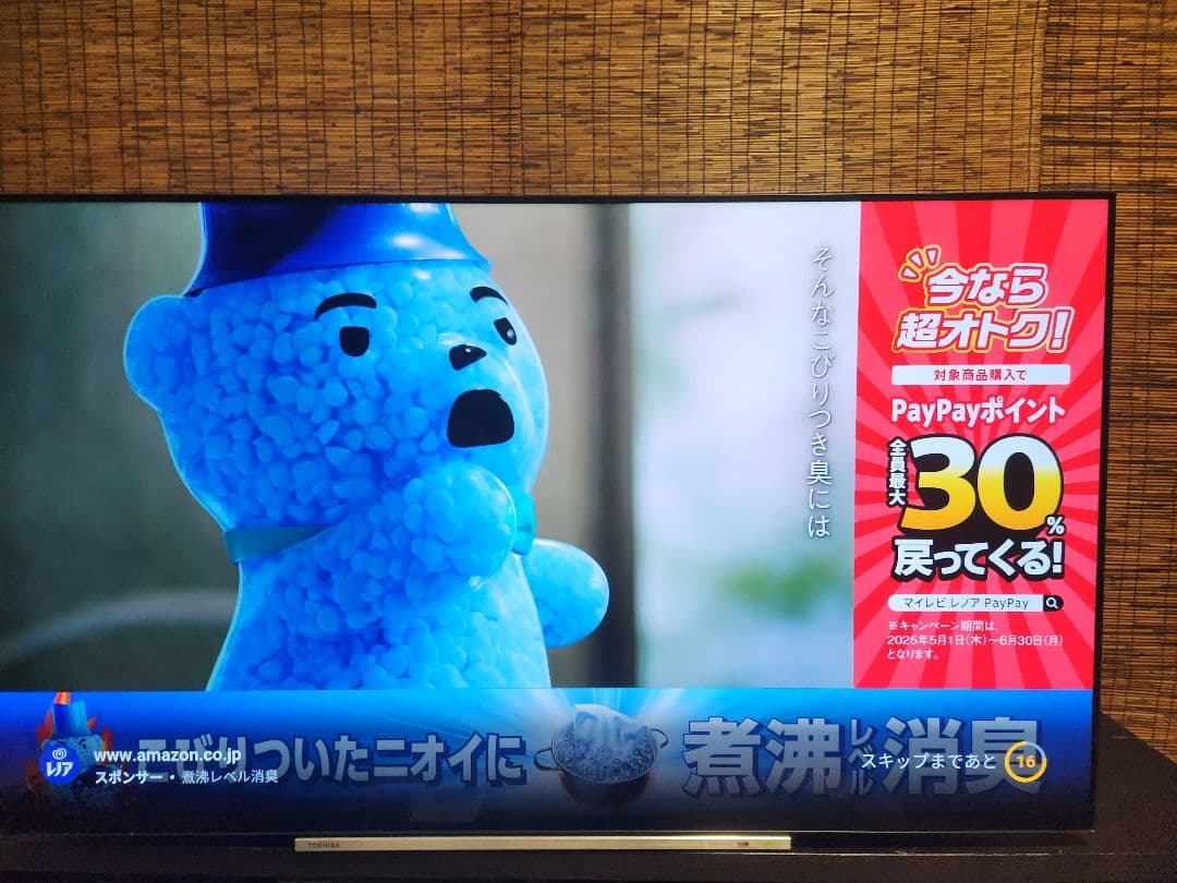 東芝　REGZA　有機ELテレビ　タイムシフト　55X920