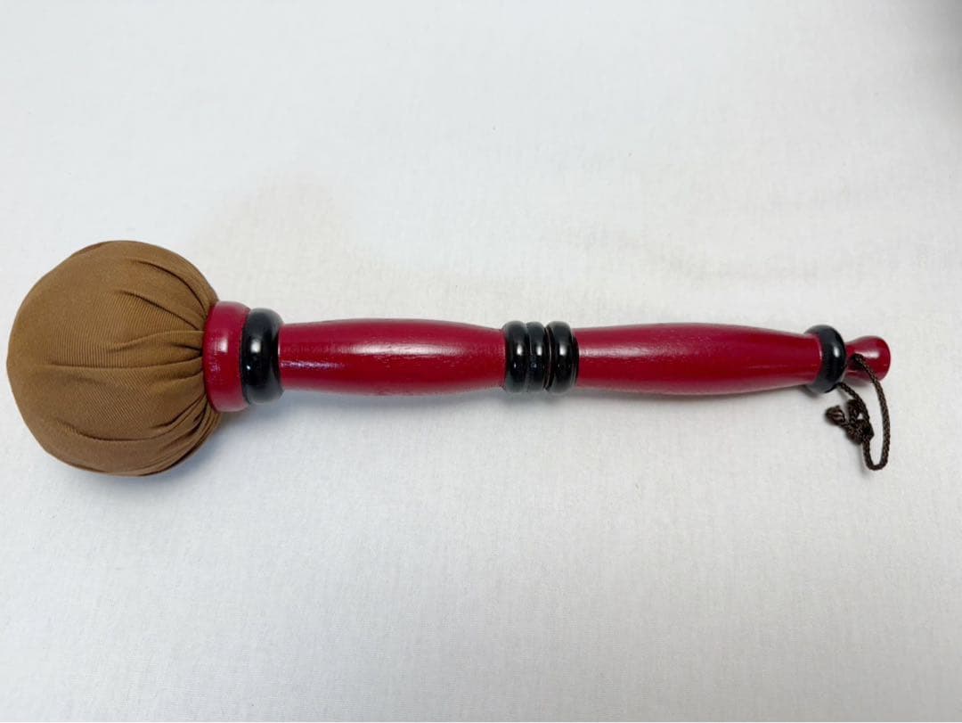 未使用 茶道具 水屋道具 桑 七宝透 銅鑼枠 金谷浄雲作 銅鑼 銅印 桴付 元箱