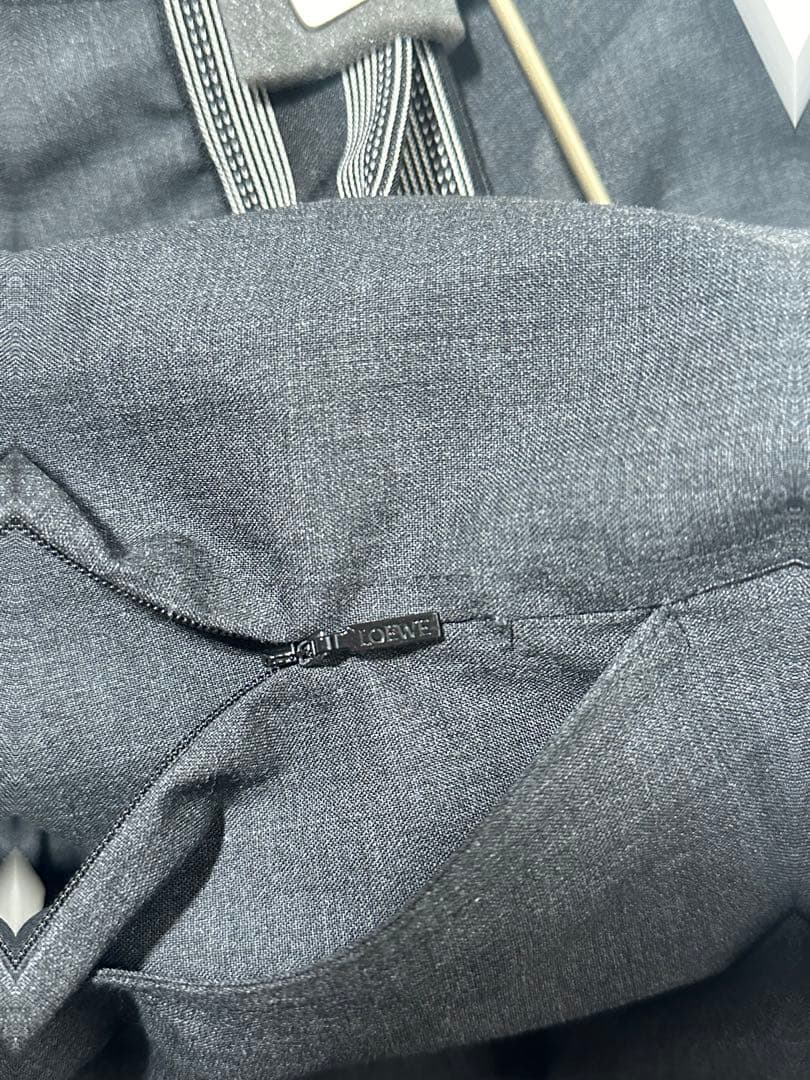 美品　ロエベ　春夏　スカート　アシンメトリー　膝下丈　グレー