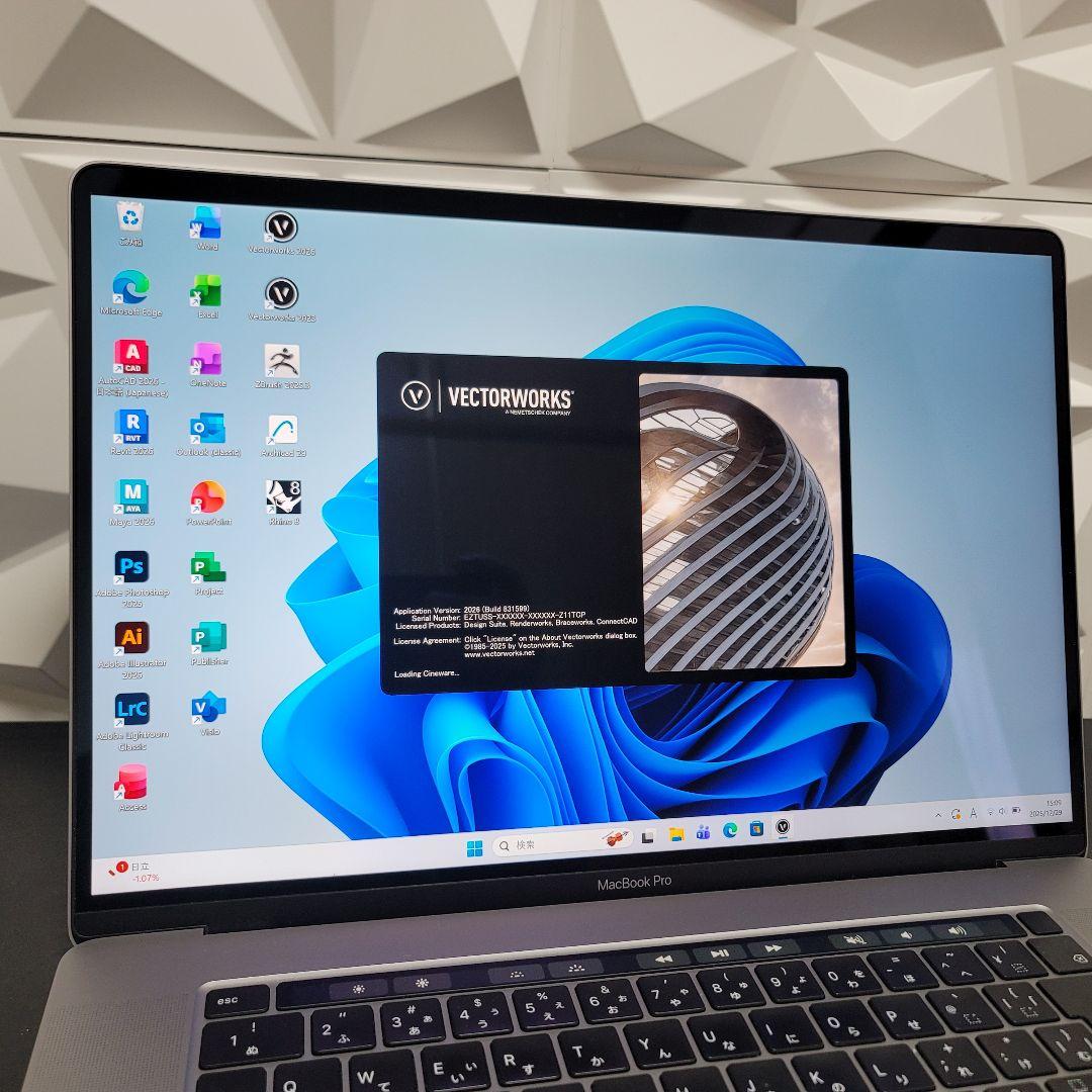 美品 MacBook Pro 16インチ i9 16/1TB CAD&3D設計