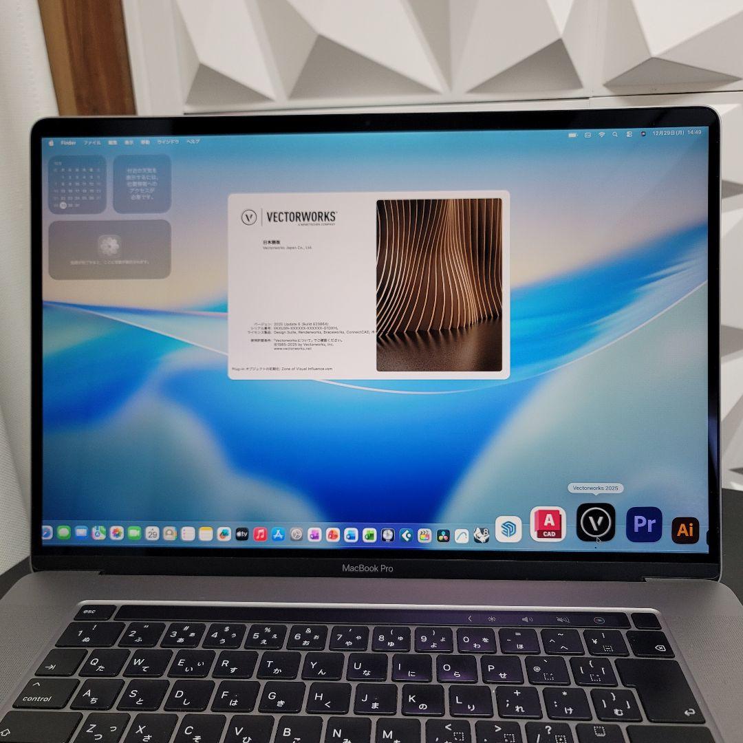 美品 MacBook Pro 16インチ i9 16/1TB CAD&3D設計