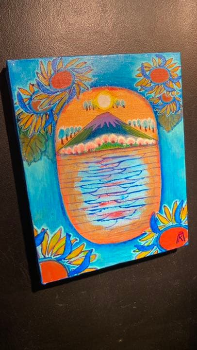 【アクリル画】 商品名 「小判川6」3号額なし　送料無料匿名配送