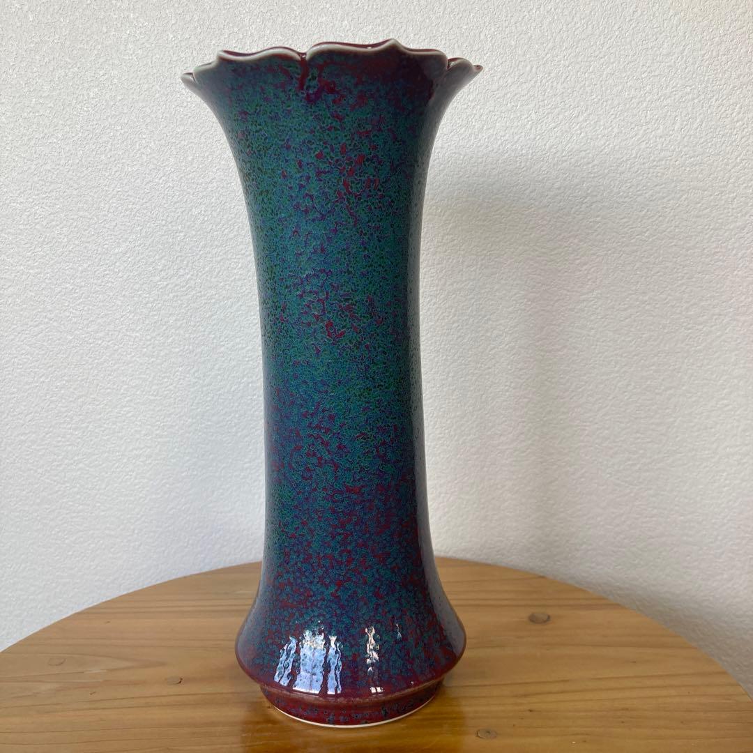 有田焼　四朗窯　紫筒花瓶