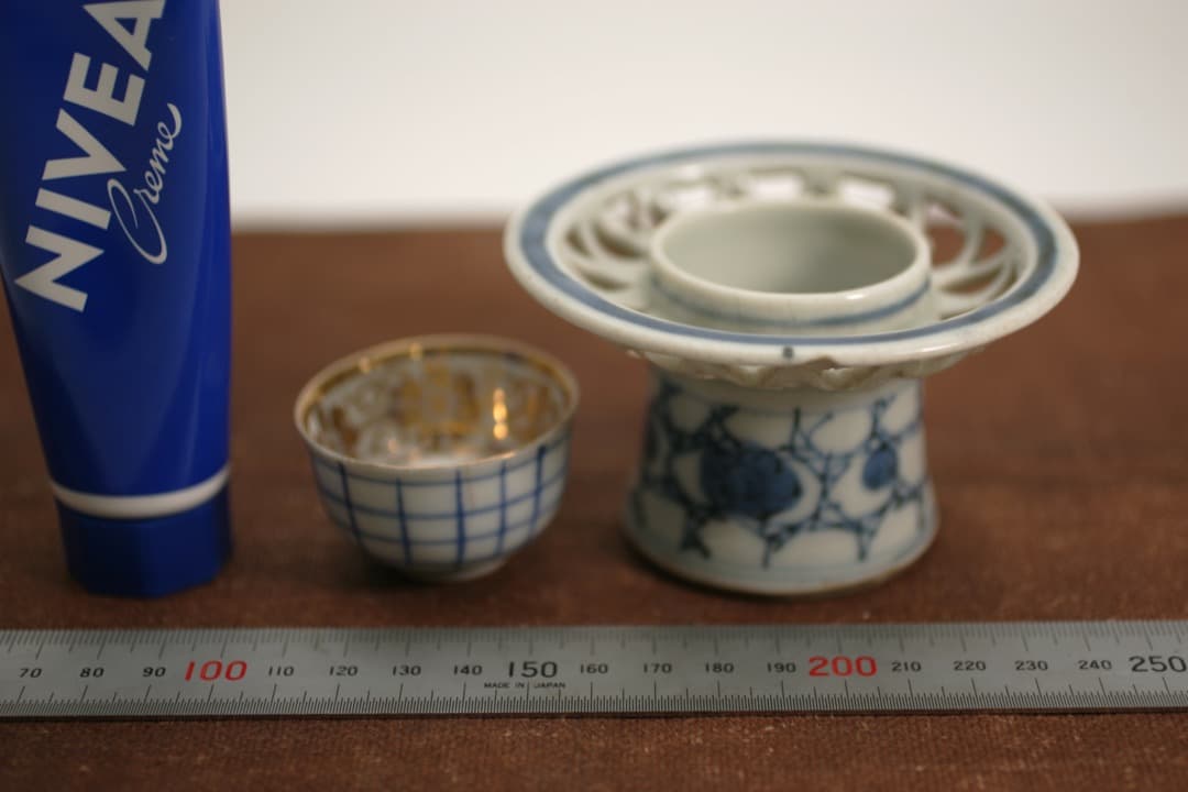 【即購入可】古伊万里／九谷焼／春画／盃台と酒盃・杯／５セット／酒器／ぐい呑／骨董