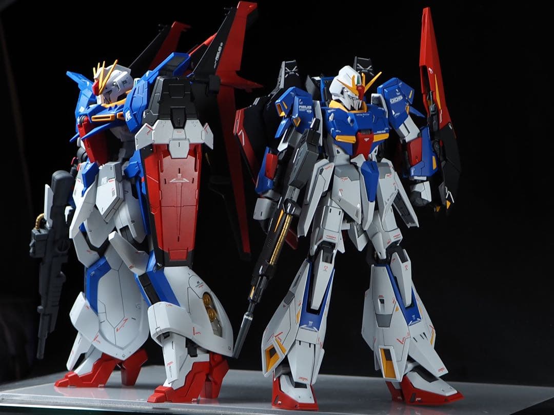 mg zガンダム ゼータガンダム　ver.ka 完成品　改造　筋彫り　塗り分け