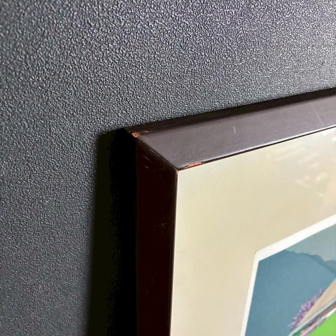 内田正泰「春の香り」リトグラフ 直筆サイン入り 額縁入り 風景画 桜 さくら