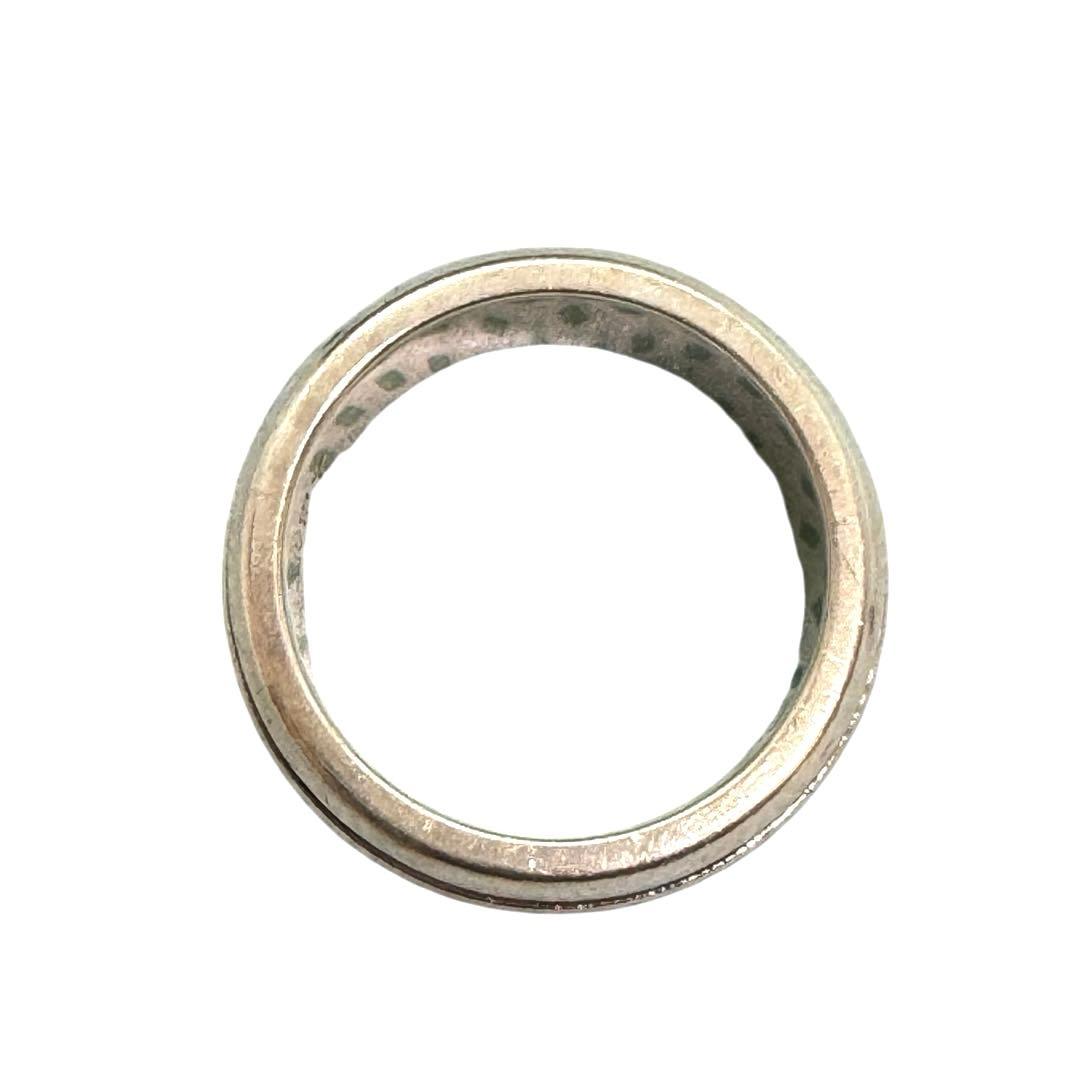 美品 ティファニー リング 指輪 SV925 グルーブド ダブルリング 袋付