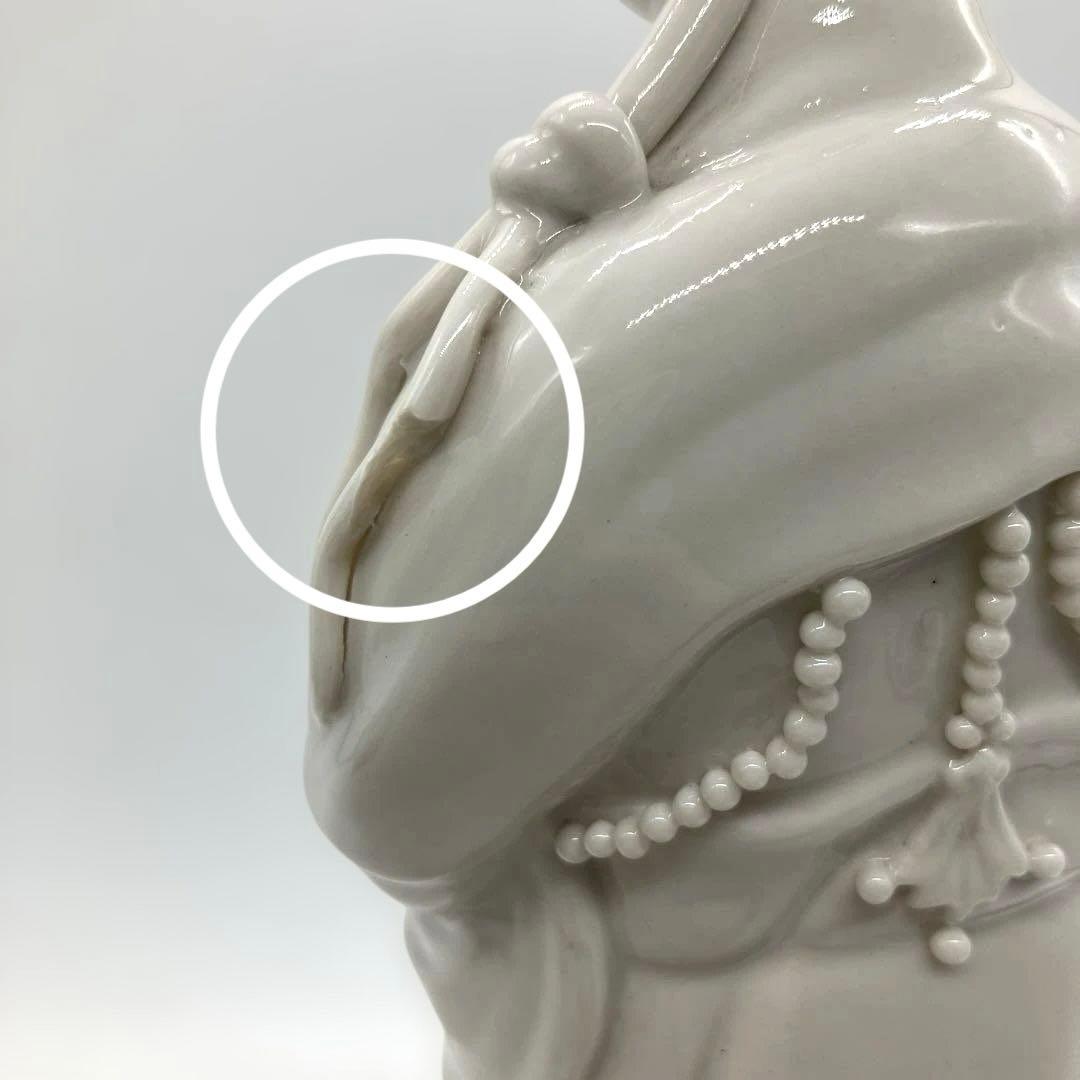 中国美術 白磁觀音 観音菩薩立像 高さ約30cm 徳化窯 ヴィンテージ