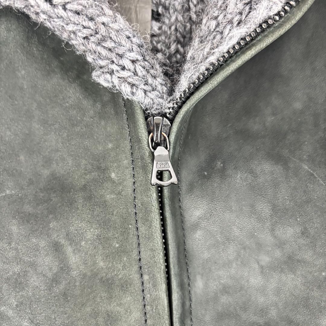 ISAAC SELLAM ラムレザー シングル ライダースジャケット S