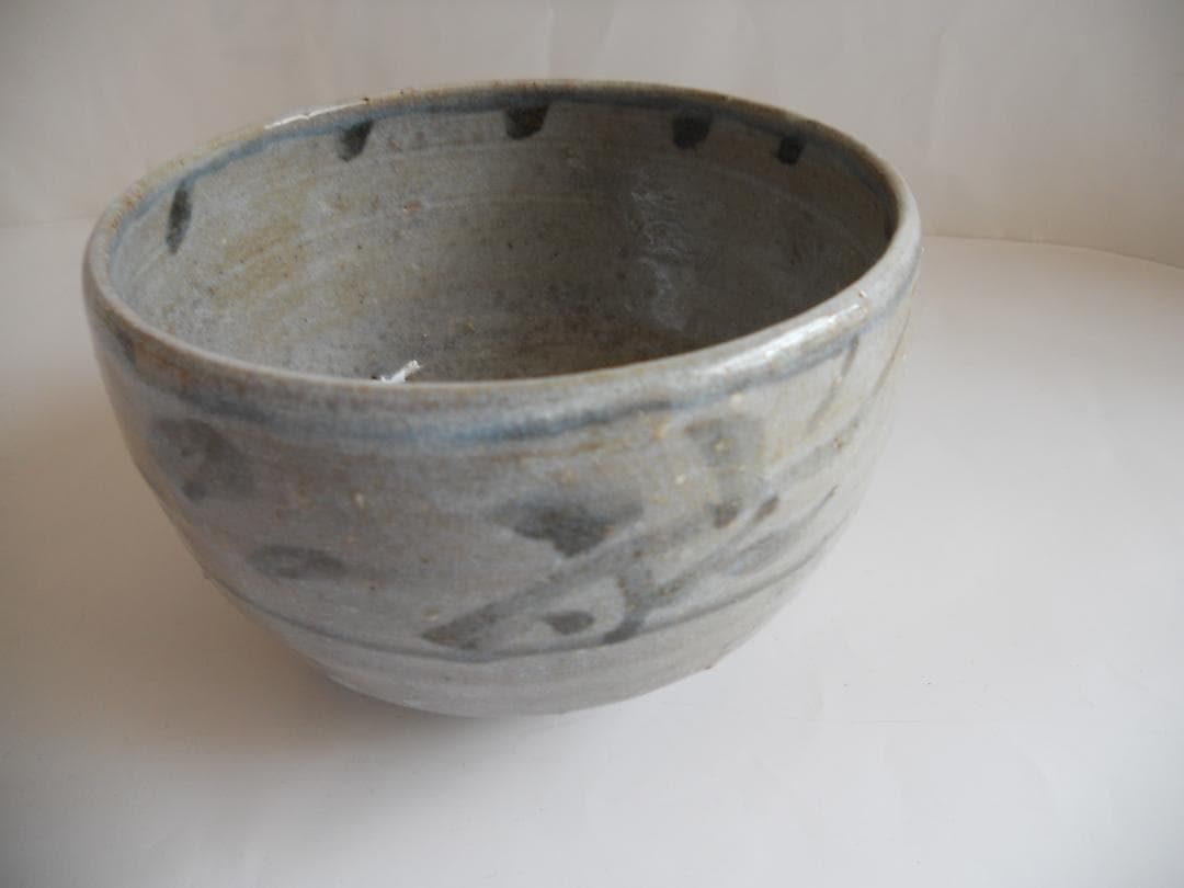 平安 花黄 抹茶茶碗 希少 ヴィンテージ 京焼 茶碗 共箱 新品 未使用 です。