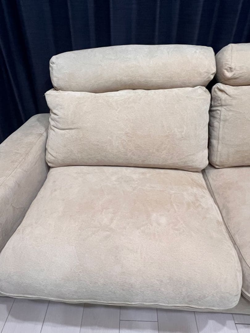 KT 無印良品 2.5シーター ソファ ヘッドレスト付