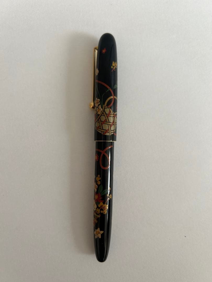未使用 PILOT パイロット 漆蒔絵 万年筆 14K 花籠 FN-5M-HA
