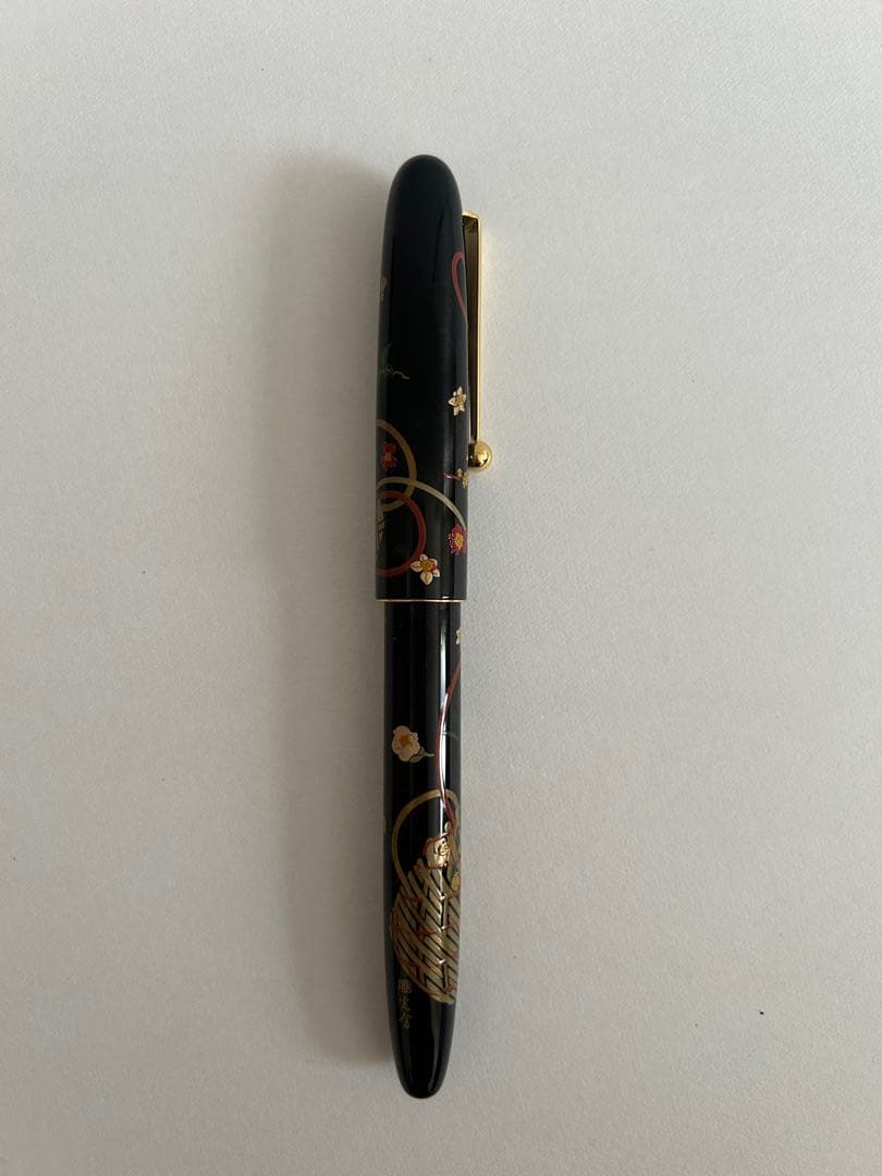 未使用 PILOT パイロット 漆蒔絵 万年筆 14K 花籠 FN-5M-HA
