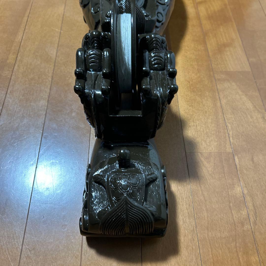 木彫 一刀彫 縁起物 墨壺 龍・鶴・亀