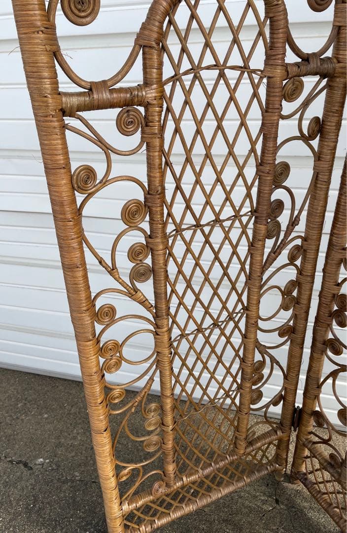 ビンテージ/ラタン/籐/籐家具/衝立/パーテーション/⑦