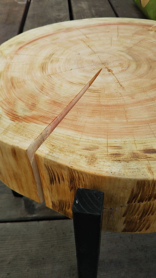 ♥特価中♥丸太のローテーブル ハンドメイド