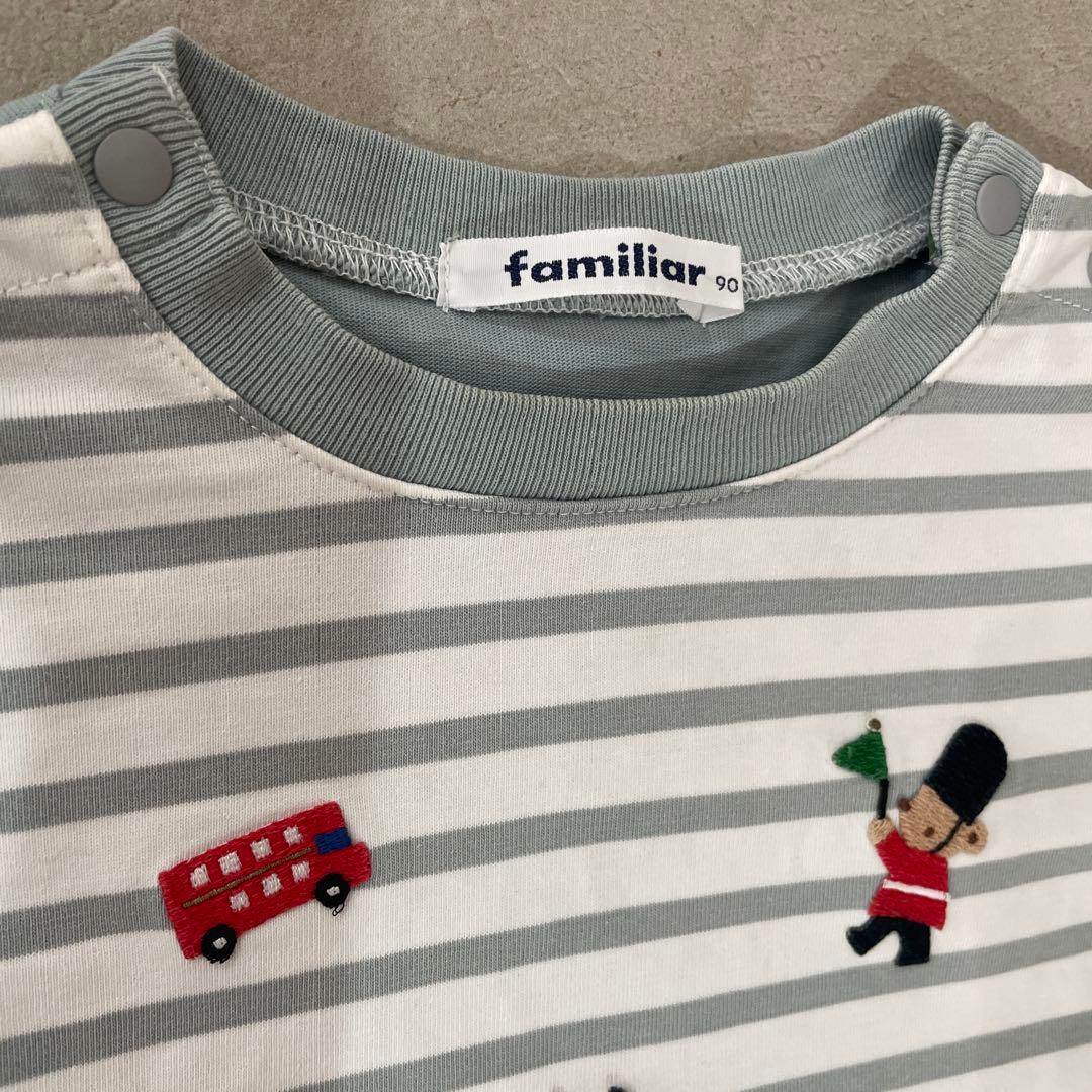 Familiar ロンドン柄ロンT 90サイズ