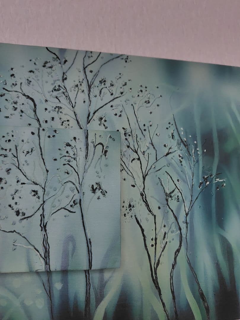 絵画 アクリル アート インテリア おしゃれ　風景画　植物　一点物　作家物　写実