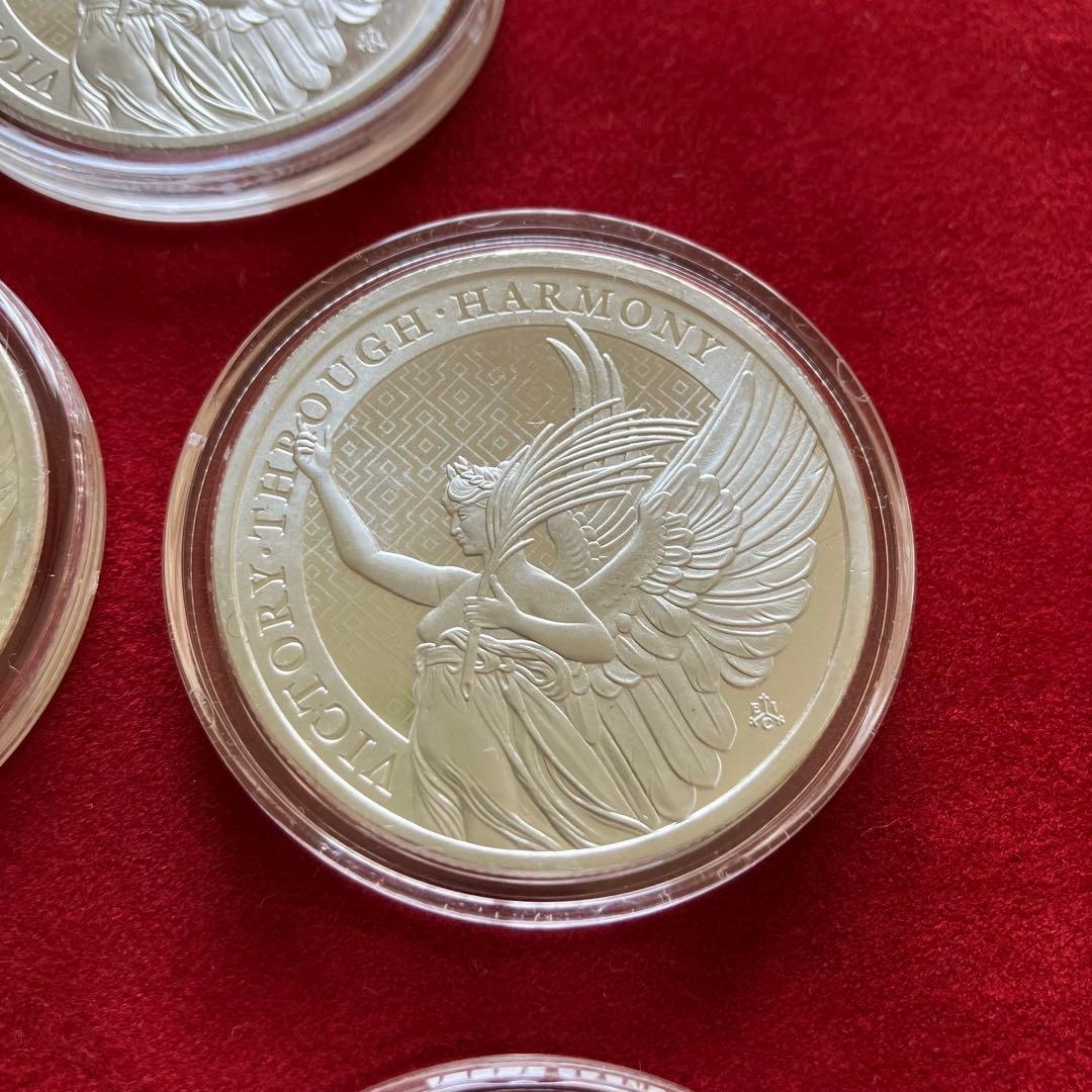 8枚◇アメリカ「セントヘレナ 女王の美徳・勝利 」1オンス 銀貨