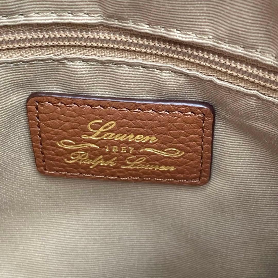 【極美品】LRL ローレンラルフローレン レザー ショルダーバッグ フリンジ