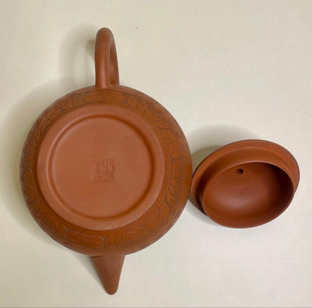 宜興紫砂壺　急須 「般若波羅蜜多心経」刻字 中国古玩　茶器