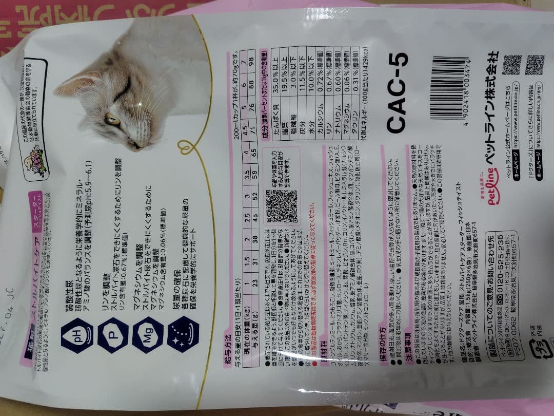 ドクターズケア 猫用 ストルバイトケア スターター 1.5kg×3袋