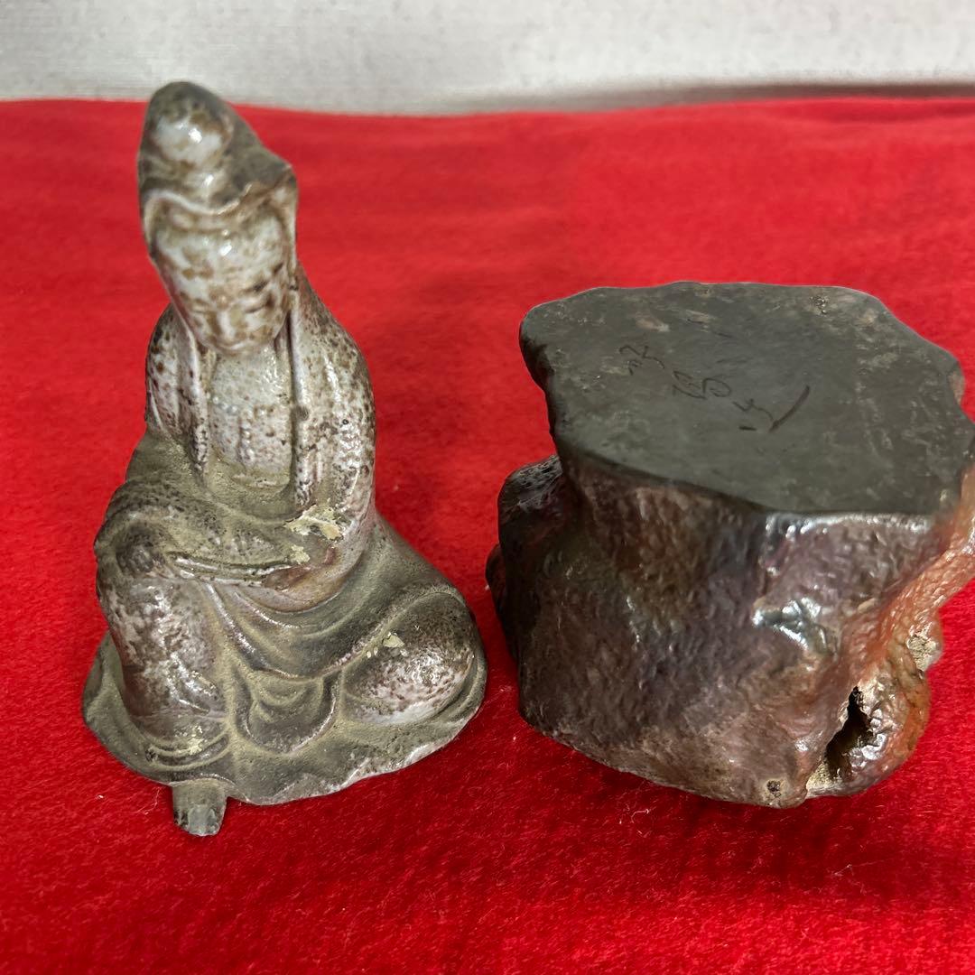 備前焼 名工　難波好陽 仏像　香炉❓貴重