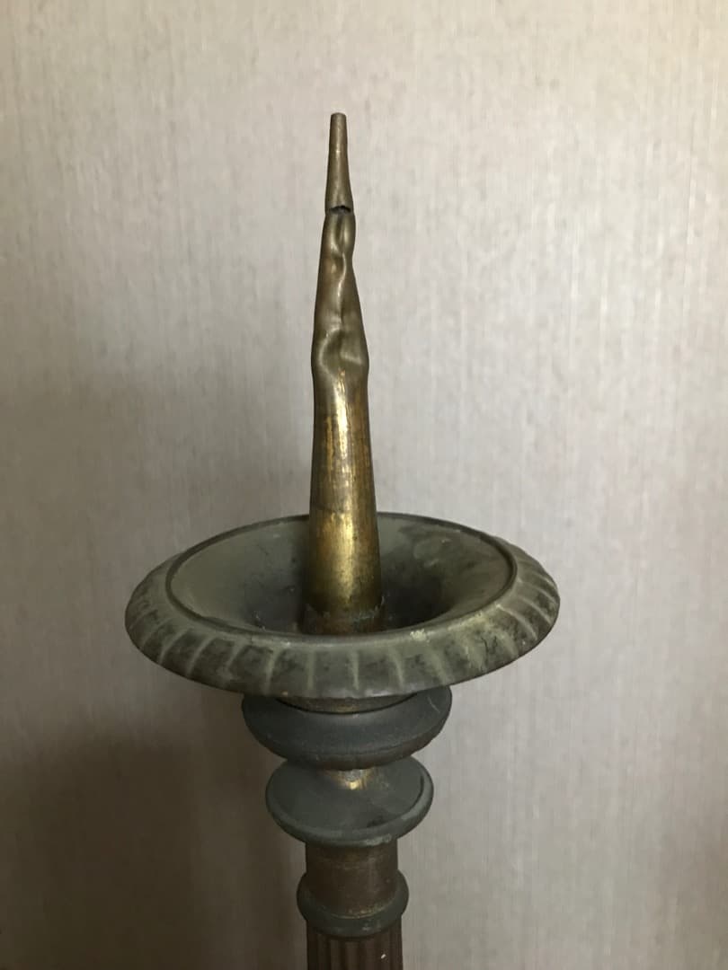 フランス　アンティーク　ブロンズ　キャンドルスタンド　燭台　ペア