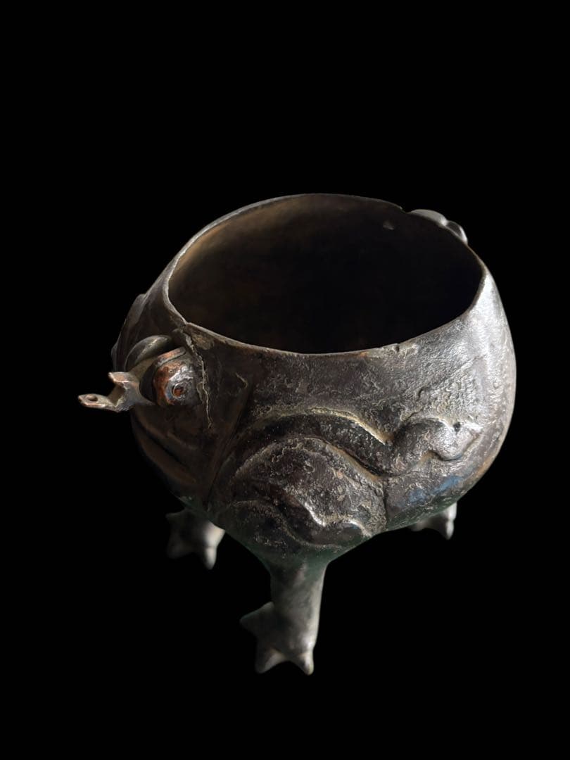 M*i様 時代 銅獅子香炉/中国古玩 香道具 銅製 骨董品 時代品 美術品 古美