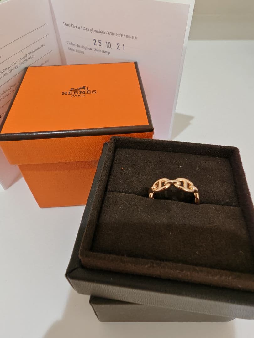 エルメス　アンシェネリング　k18　サイズ52