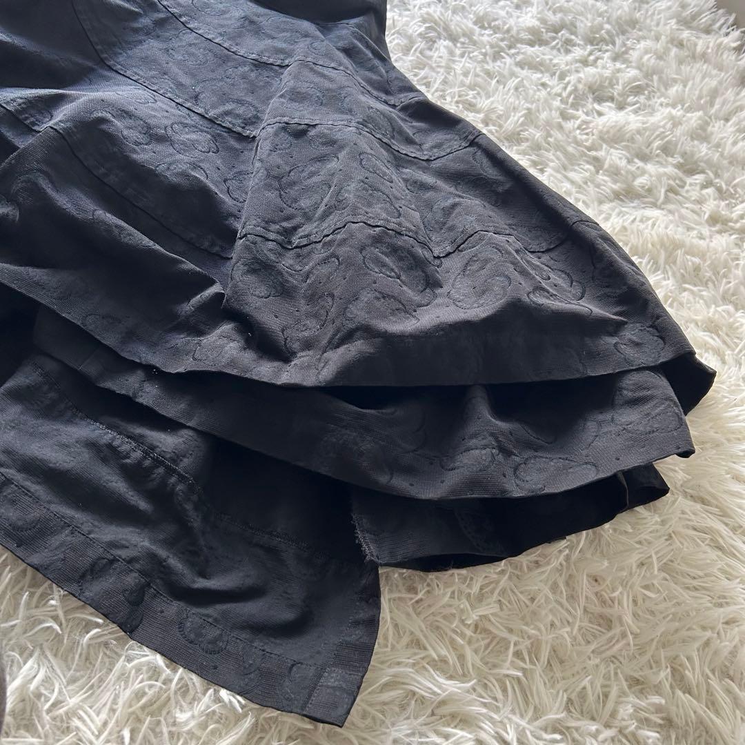 希少✨トリココムデギャルソン 変形 アシンメトリー 総柄 立体 フレアスカート