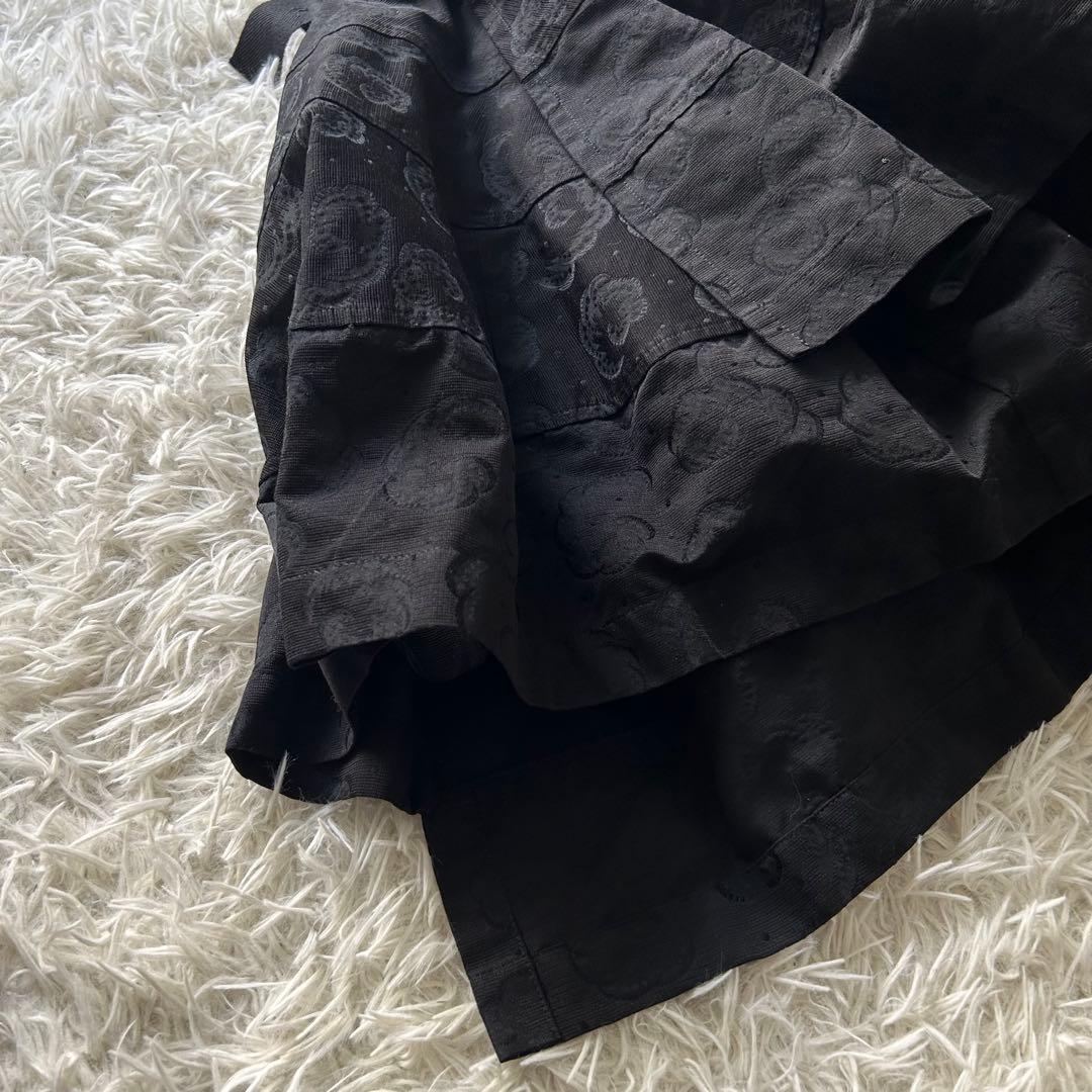 希少✨トリココムデギャルソン 変形 アシンメトリー 総柄 立体 フレアスカート