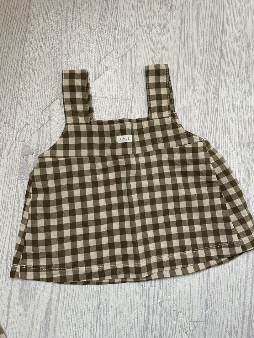 organic zoo セットアップ　ギンガムチェック