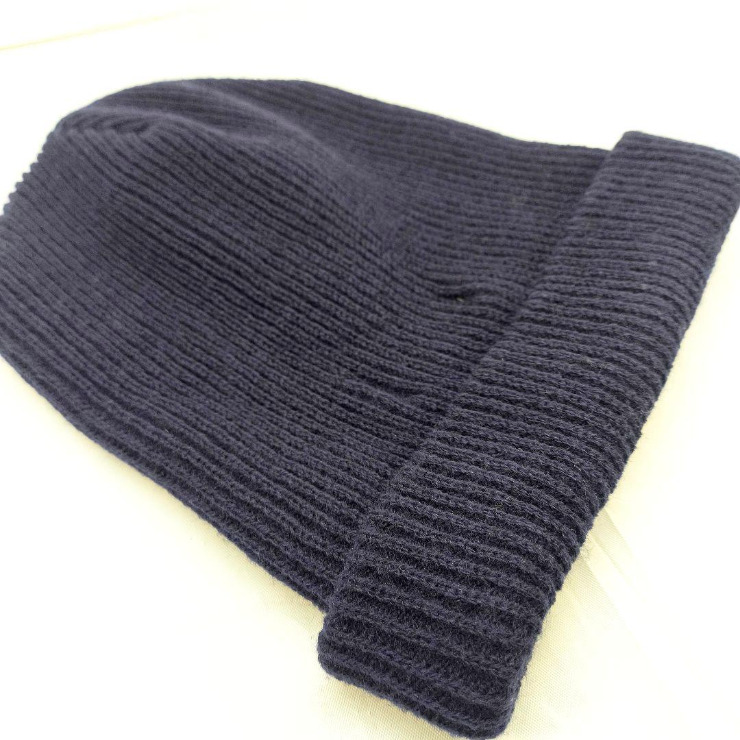 美品 モンクレール ニット 帽子 ネイビー 紺