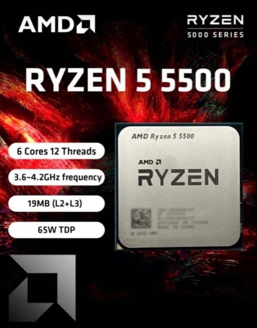 AMD Ryzen 5 5500 CPU 新品未使用