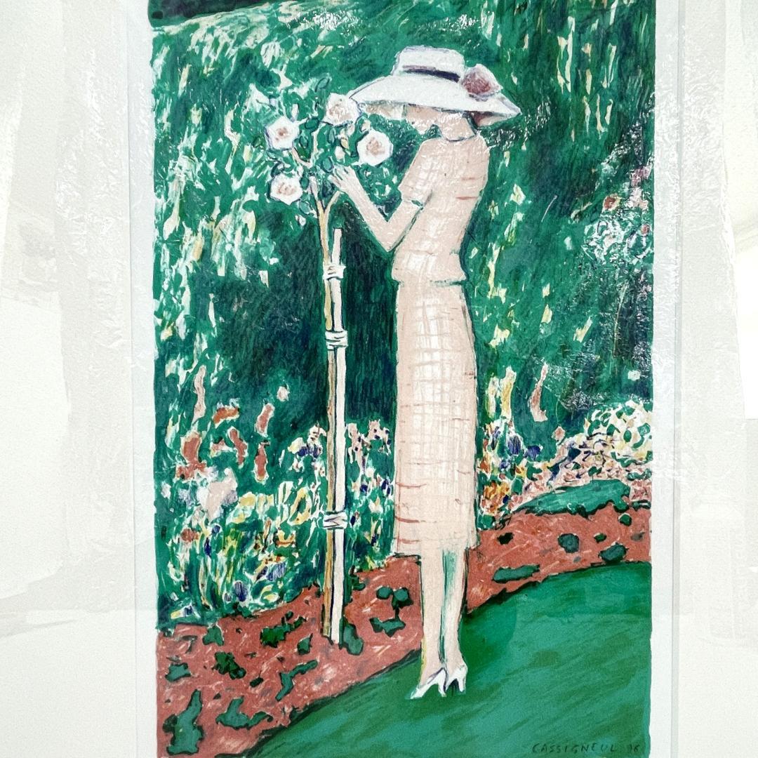 ジャン＝ピエール・カシニョール『バラの木 No.II』複製画 額装 1996年