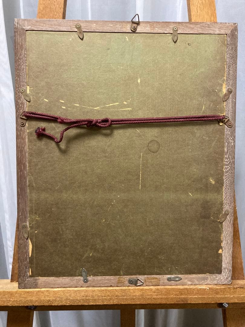 油彩　油絵　寺院の見える街　[竹内敏彦] サイン有　美術年鑑掲載作家　SM号