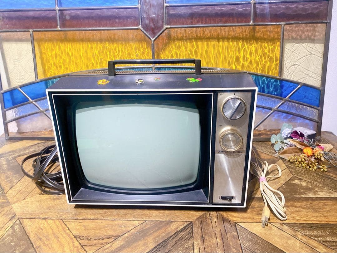 三菱 テレビ 12P3100U 当時物 インテリア昭和レトロ アンティーク