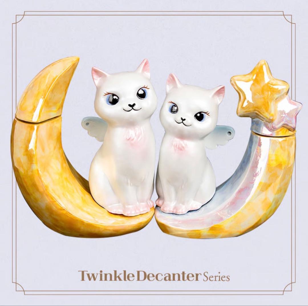 トゥインクル　キャッツ　デキャンタ　スター＆ムーン　未開栓　陶器ボトル