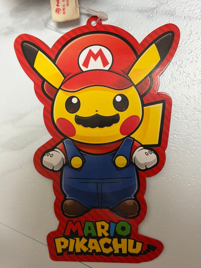 マリオピカチュウ ぬいぐるみ　マリオ　ポケモン タグ付き