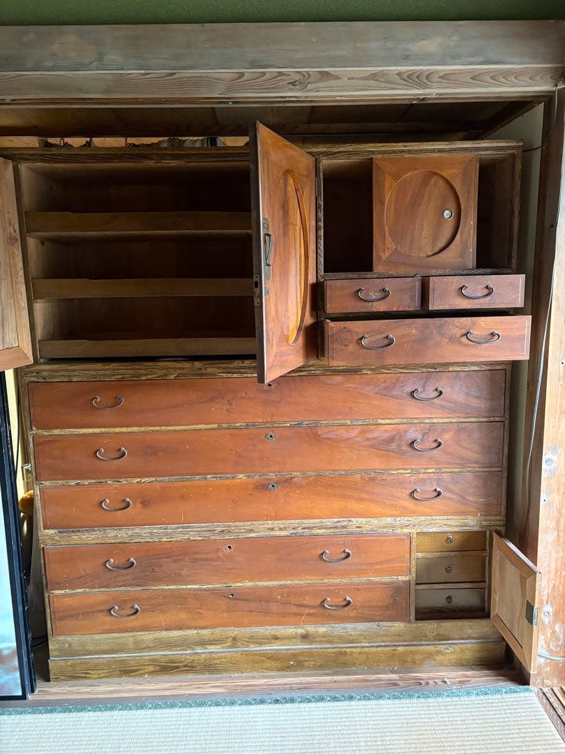 木製引き出し付き収納タンス