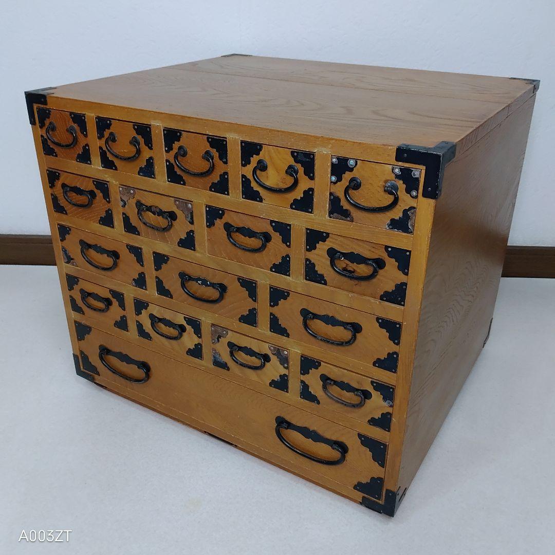 薬箪笥 薬箱 小引き出し 小物入れ 昭和レトロ 5段 17杯