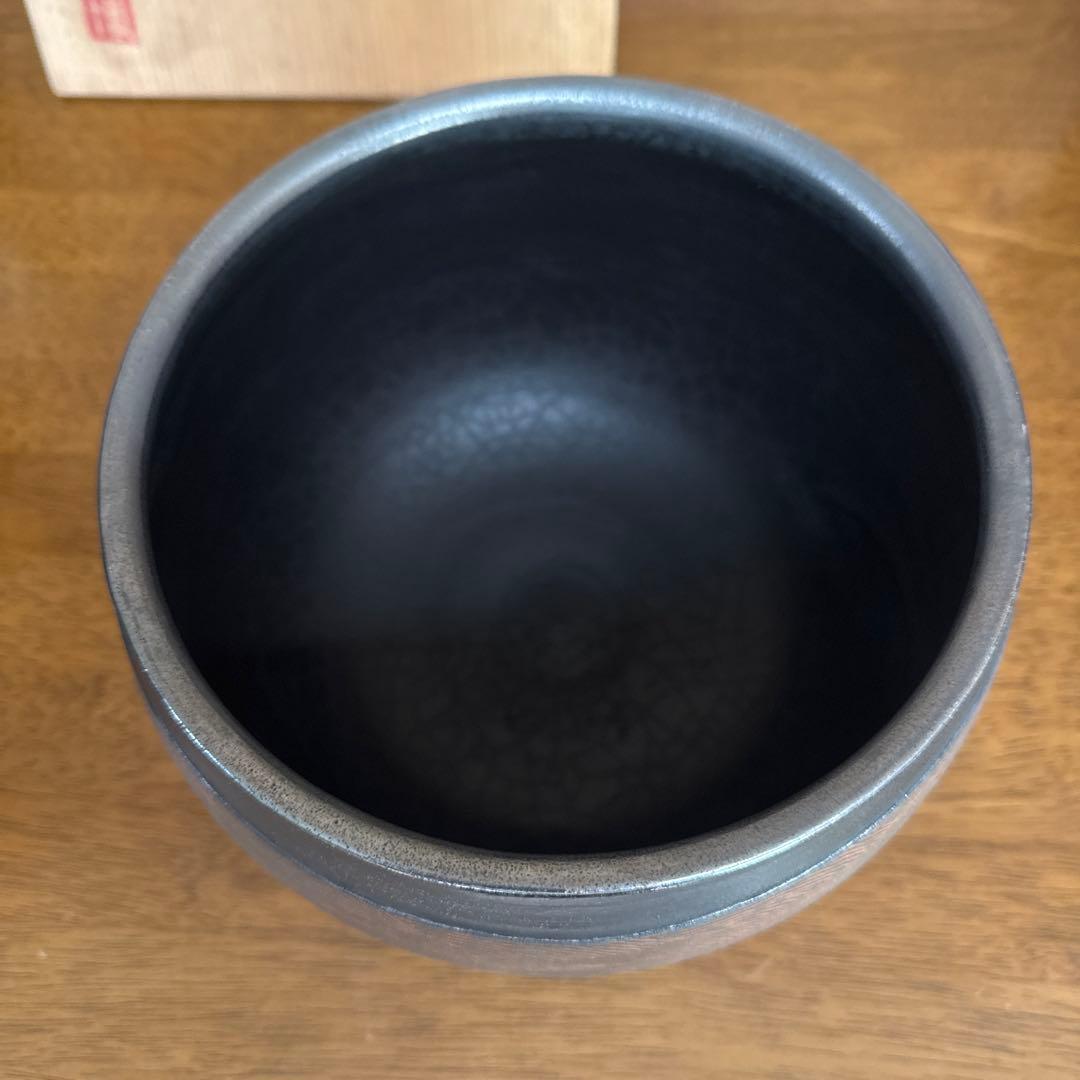 奥村博美　波状文　花器 共箱