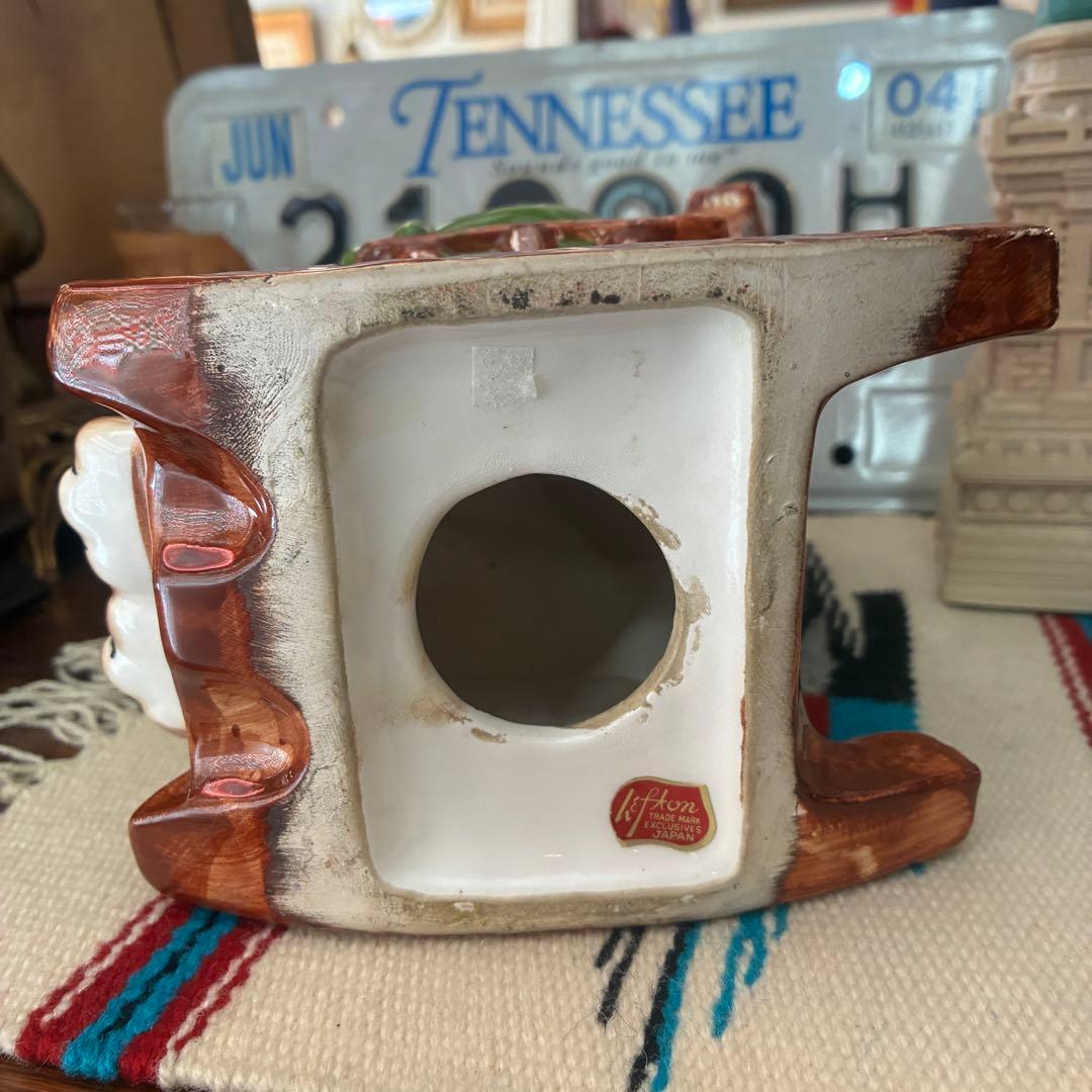 貴重！60s〜70sアメリカアンティーク犬親子DOG陶器Japan製貯金箱USA